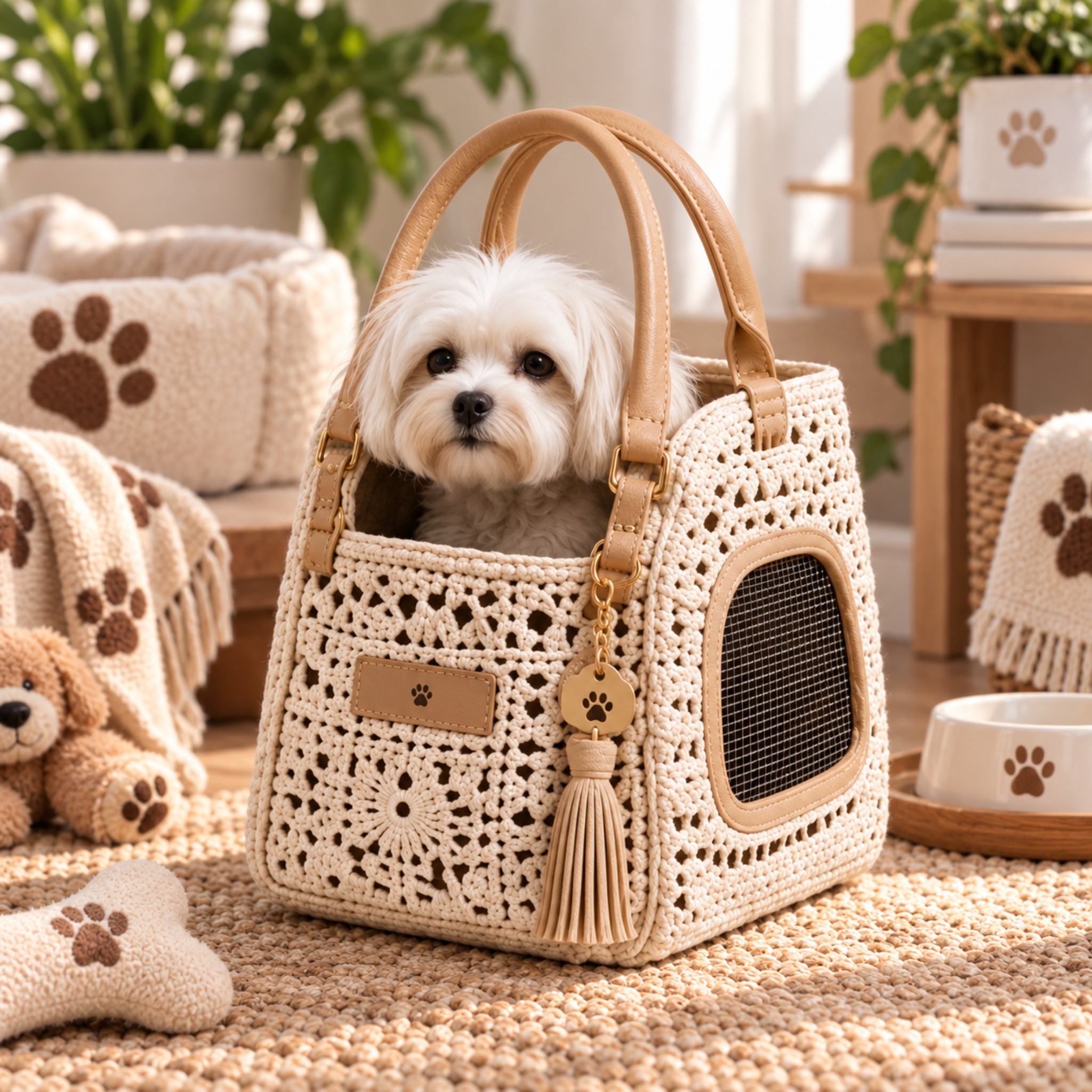 Trasportino Elegante per Gatti e Cani di Taglia Piccola